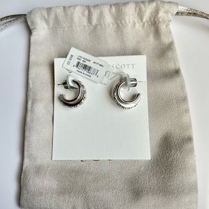Kendra Scott Livy Huggies in silver